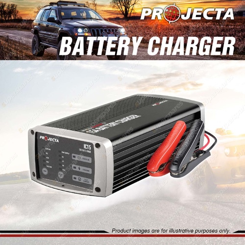 Projecta 12V Automatic 15 Amp 7 Stage Battery Charger Multi Chemistry Lithium