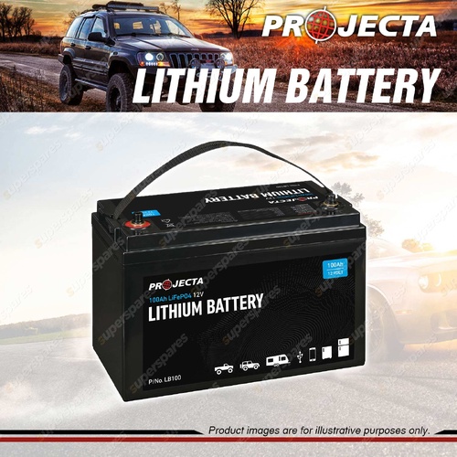 Projecta 12V 100Ah Lithium Battery Power 1000W Inverters 100Ah Discharge Current