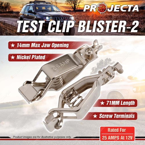 Projecta 25A Test Clips 71mm Length Rated for 25 Amps at 12V BLISTER-2