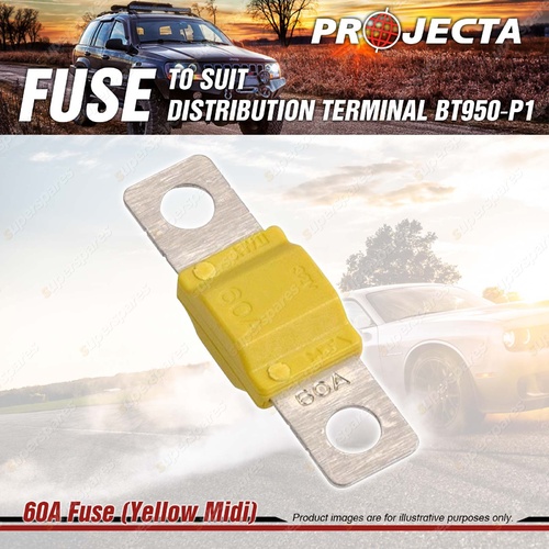 Projecta 60A Fuse Yellow Midi Battery Distribution Terminal Premium Quality