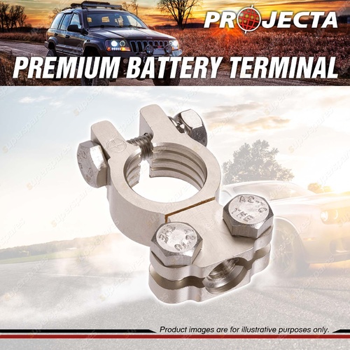 Projecta Premium Battery Terminal Positive - Satin Forged Brass Saddle