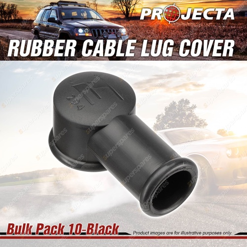 Projecta Rubber Cable Lug Cover - Black Positive and negative 5 pairs