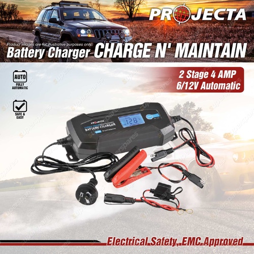 Projecta Automatic Battery Charger 6 Volt 12 Volt 4 AMP 8 Stage Caravan Car