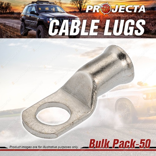 Projecta Cable Lug - 8mm Stud 8.2mm Internal Diameter Bulk of 50 Premium Quality