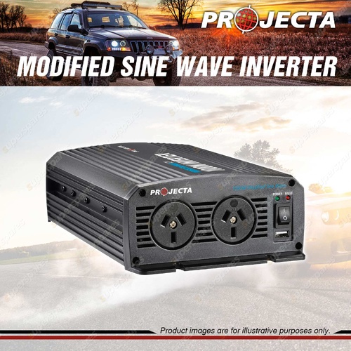 Projecta 1000W 12V Modified Sine Wave Inverter - Twin Power Sockets & USB Socket