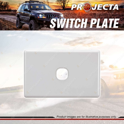 Projecta 1 Gang Blank Switch Plate - White Switch Grid and Cover Plate