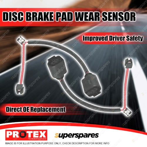 2x Rear Protex Disc Brake Pad Wear Sensors for Audi Q7 Rear PR 1KF 2006-on