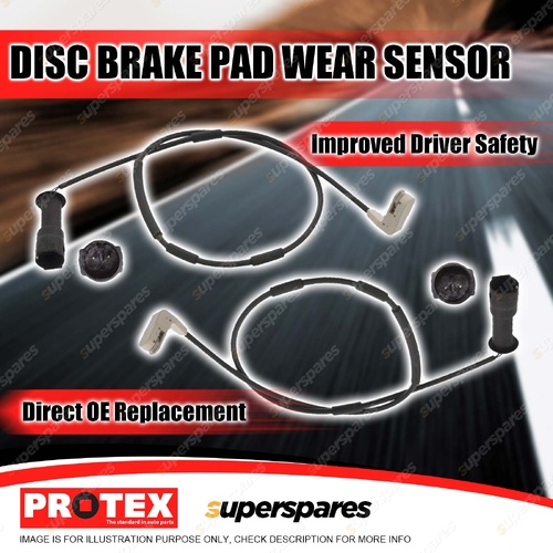 2x Front Protex Disc Brake Pad Wear Sensors for Holden Astra TR City Calibra YE