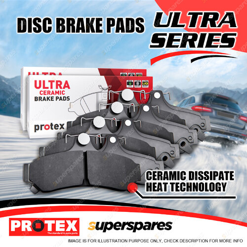 8Pcs Front + Rear Protex Ultra Disc Brake Pads for Great Wall X240 CC 2009 on