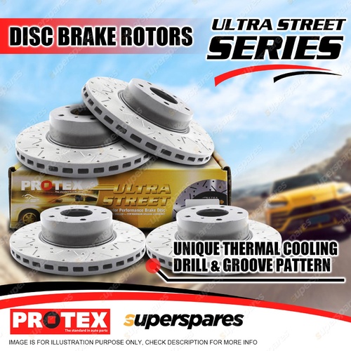 Protex Front + Rear Ultra Disc Brake Rotors for BMW 135i E82 E88 08-on