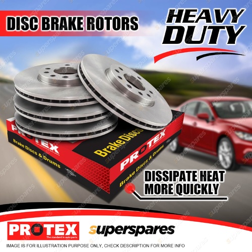 Protex Front + Rear Disc Brake Rotors for Subaru Forester SK 2.5L 04/2018-On