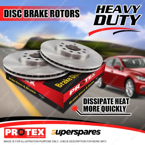 Pair Front Protex Disc Brake Rotors for Mitsubishi Fuso Rosa BE649 00-on