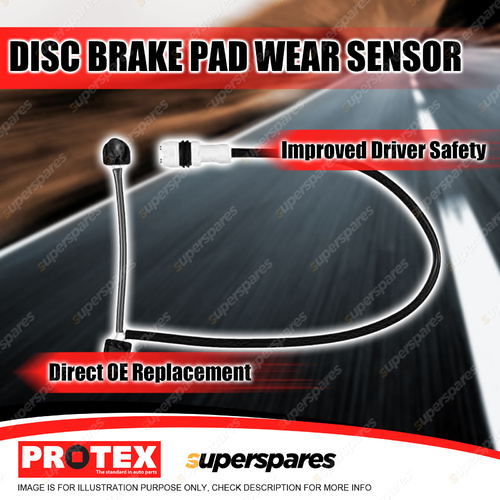 Protex Rear Disc Brake Pad Wear Sensor for Porsche 911 Carrera S 3.8L