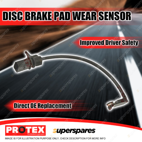 Protex Rear Disc Brake Pad Wear Sensor for Porsche Macan S 3.0L Turbo RWD