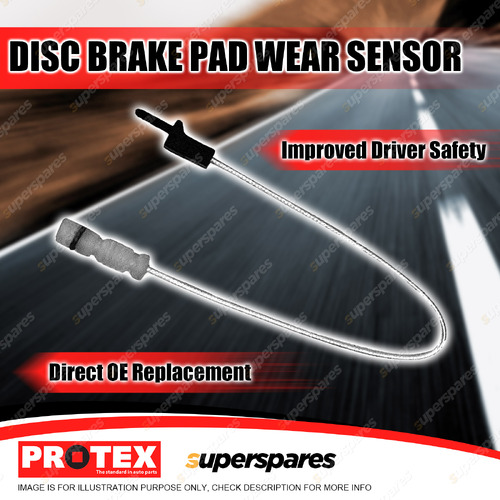 Protex Front Disc Brake Pad Wear Sensor for Mercedes Benz Sprinter 616CDI 2.7L