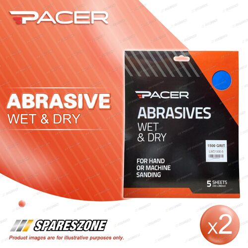 2 x Pacer Wet & Dry Sandpaper 1500 Grit For Achieving Mirror-Like Finish