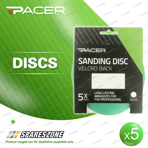 5 x Pacer Abrasive Discs Diameter 150mm 6H 180 Grit Sanding Tasks