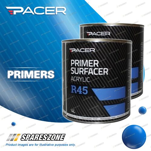 2 x Pacer R45 Acrylic Primer Surfacer 4 Litre Single Pack Acrylic Paint Systems