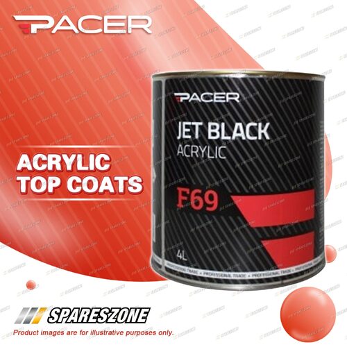 1 x Pacer F69 Jet Black Acrylic 4 Litre Special UV Absorbing Additives