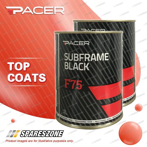 2 x Pacer F75 Subframe Black 1Litre Top Coats Special UV Absorbing Additives