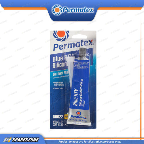 Permatex Sensor Safe Blue Silicone RTV Gasket Maker 85G Low Odor Formula