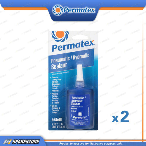 2 x Permatex Pneumatic and Hydraulic Sealants Carded 36ML Anti-Corrosion