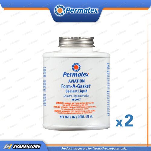 2 x Permatex Aviation Form-A Gasket #3 Sealants 473ML Slow-Drying&Non-Hardening