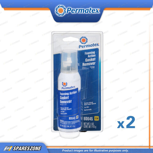 2 x Permatex Foaming Action Gasket Remover Brush Aerosol Carded 113G