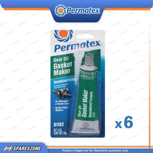 6 x Permatex Gear Oil RTV Gasket Maker Carded 85 Gram Specialty Silicone