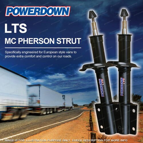 2 x Front POWERDOWN LTS Shock Absorbers for FIAT Ducato Van Cab 1000-1400kg