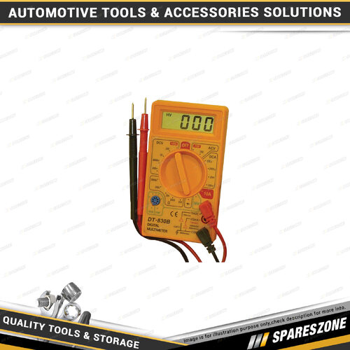 Charge Digital Multimeter - Heavy Duty Test Leads & Large 4.5cm Digital Readout