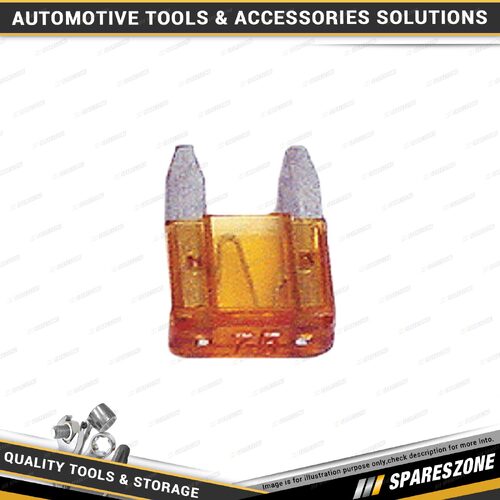 10 Pcs of Charge 5 Amp Mini Blade Fuse Amber Colour - for Car & Truck Parts