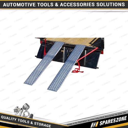 2 Pcs of Loadmaster Flat Tread Loading Aluminium Ramp - 150cm Long x 22.5cm Wide