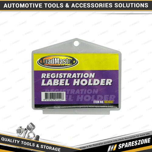 Loadmaster Registration Label Holder - Plastic Rectangular Rego Label Holder