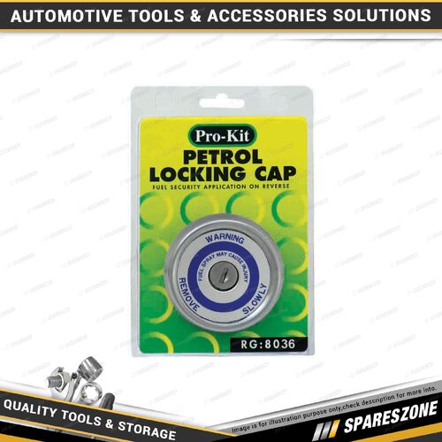 Pro-Kit Locking Petrol Cap SL45EC TFL218 - Fuel Security Applications on Reverse