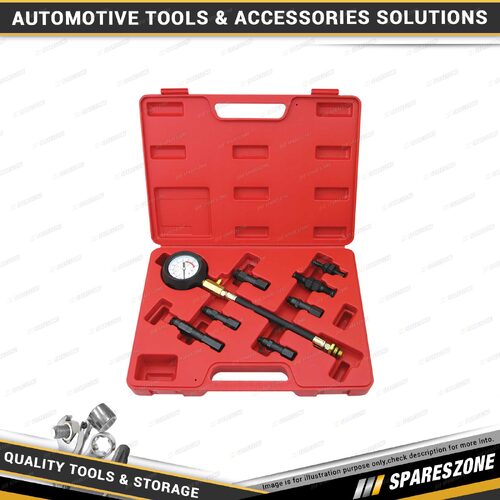 8 Pcs of PK Tool Diesel Engine Compression Tester Kit - 300psi Gauge 25cm Hose