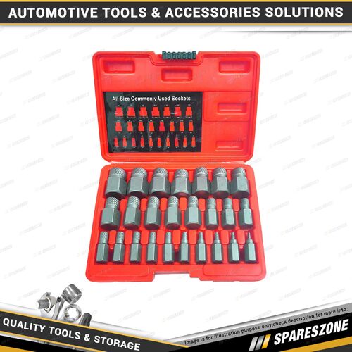 25 Pcs of PK Tool Multi-Spline Screw Extractor Set - Remove Screws Bolts & Studs