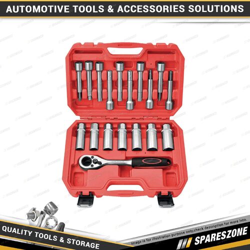 18 Pcs of PK Tool 1/2 Inch Drive Shock Absorber Tool Set - Sockets & Bits