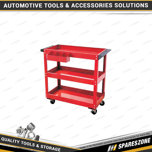 PK Tool Red Professional Workshop & Warehouse Trolley with 3 Tool Trays