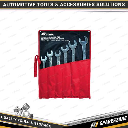 Package of 6 PK Tool Jumbo Combination Spanner Set - Metric Spanners