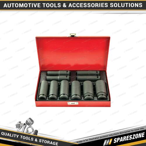 10 Pcs of PK Tool 1/2 Inch 6 Point SAE Cr-V Deep Impact Socket Set