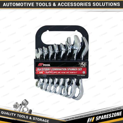 8 Pcs of PK Tool SAE Cr-V Combination Stubby Spanner Set - Multiple Size Spanner