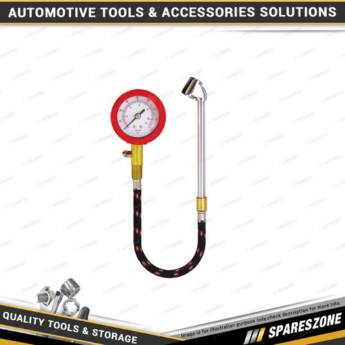 Pro-Tyre HD Highly Accurate Dial Tyre Gauge - Dual Angle Head Metal Gauge