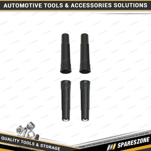 4 Pieces of Pro-Tyre Valve Extensions - 32mm 1-1/4 Inch Black Plastic