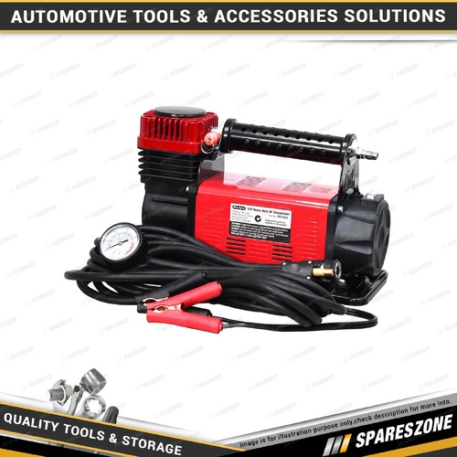 Pro-Tyre 12V 150psi Heavy Duty Air Compressor - 160LPM & 8m Solid Rubber Hose