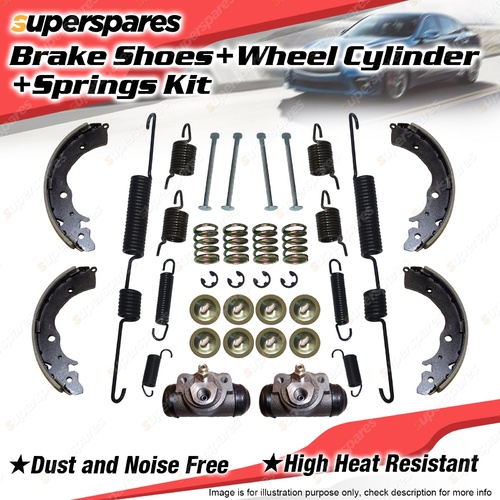 Rear Brake Shoes + Wheel Cylinders + Springs Kit for Toyota Landcruiser BJ42