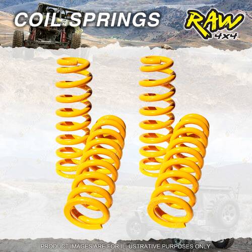 Front + Rear 50mm Lift RAW 4x4 Coil Springs for Dodge Ram DS 1500 12-19