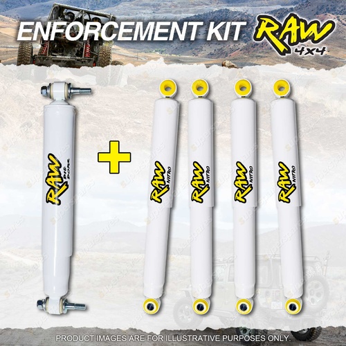 Raw 4x4 Shocks + Steering Damper for LANDROVER SERIES II IIA III 80 88 WB 53-83