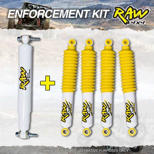 RAW 4x4 Nitro Max Shocks + Steering Damper for Nissan Patrol GQ Y60 100mm 87-On