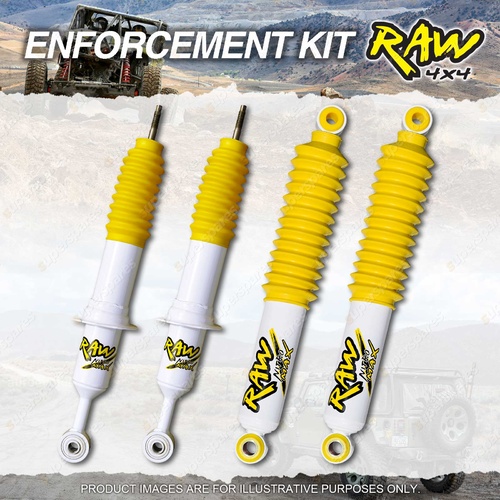 Front + Rear 50mm RAW 4x4 Nitro Max Shock Absorbers for Ford Ranger PX I & II